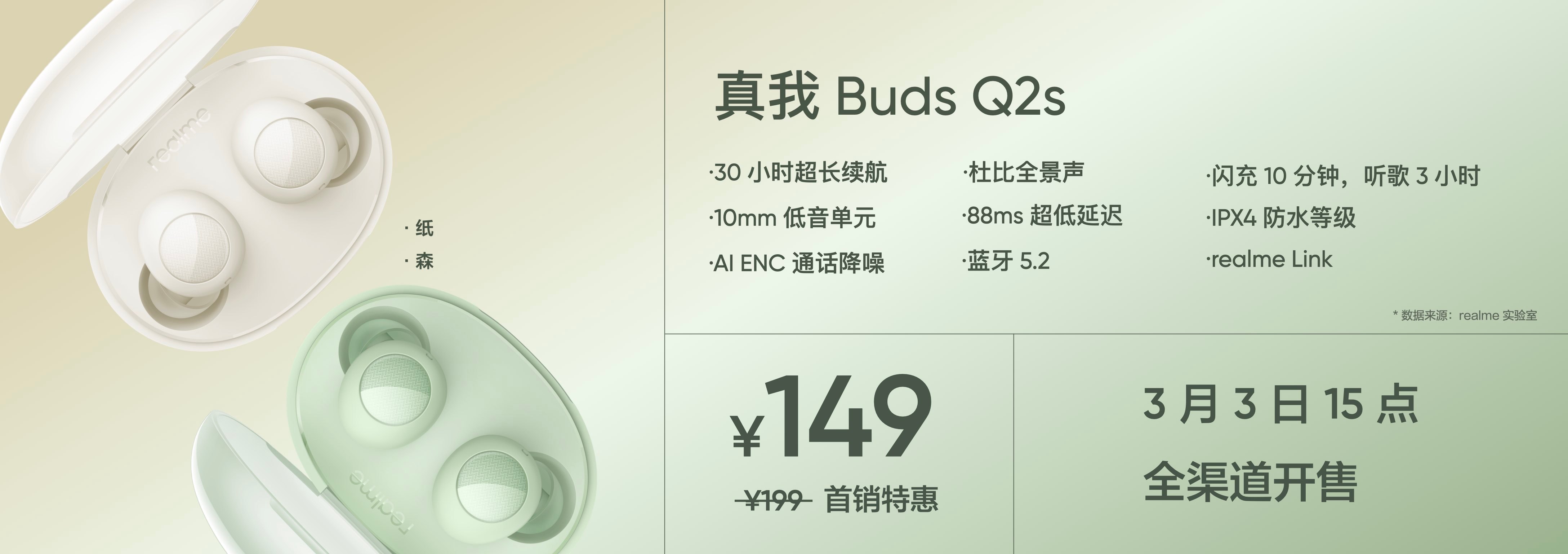 ريلمي تطلق سماعة Realme Buds Q2s اللاسلكية بسعر 32 دولار
