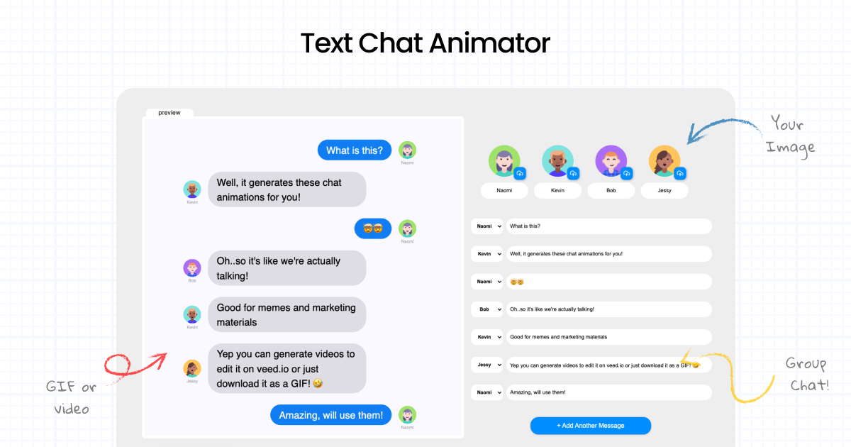 .  قم بصناعة محادثات ماسنجر مع هذا الموقع لإنشاء محادثة وهمية متحركة - Text Chat Animator