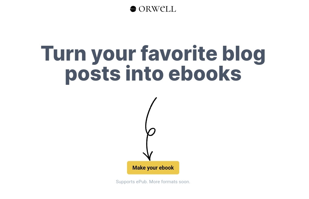 أداة رائعة لتحويل المنشورات والمقالات إلى كتاب إلكتروني بالصور - Orwell