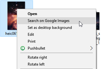 اجعل حاسوبك يبجث عن الصور مباشرة من تطبيق الملفات GoogleImageShell تجعلك تبحث عن الصور بزر الفأرة الأيمن