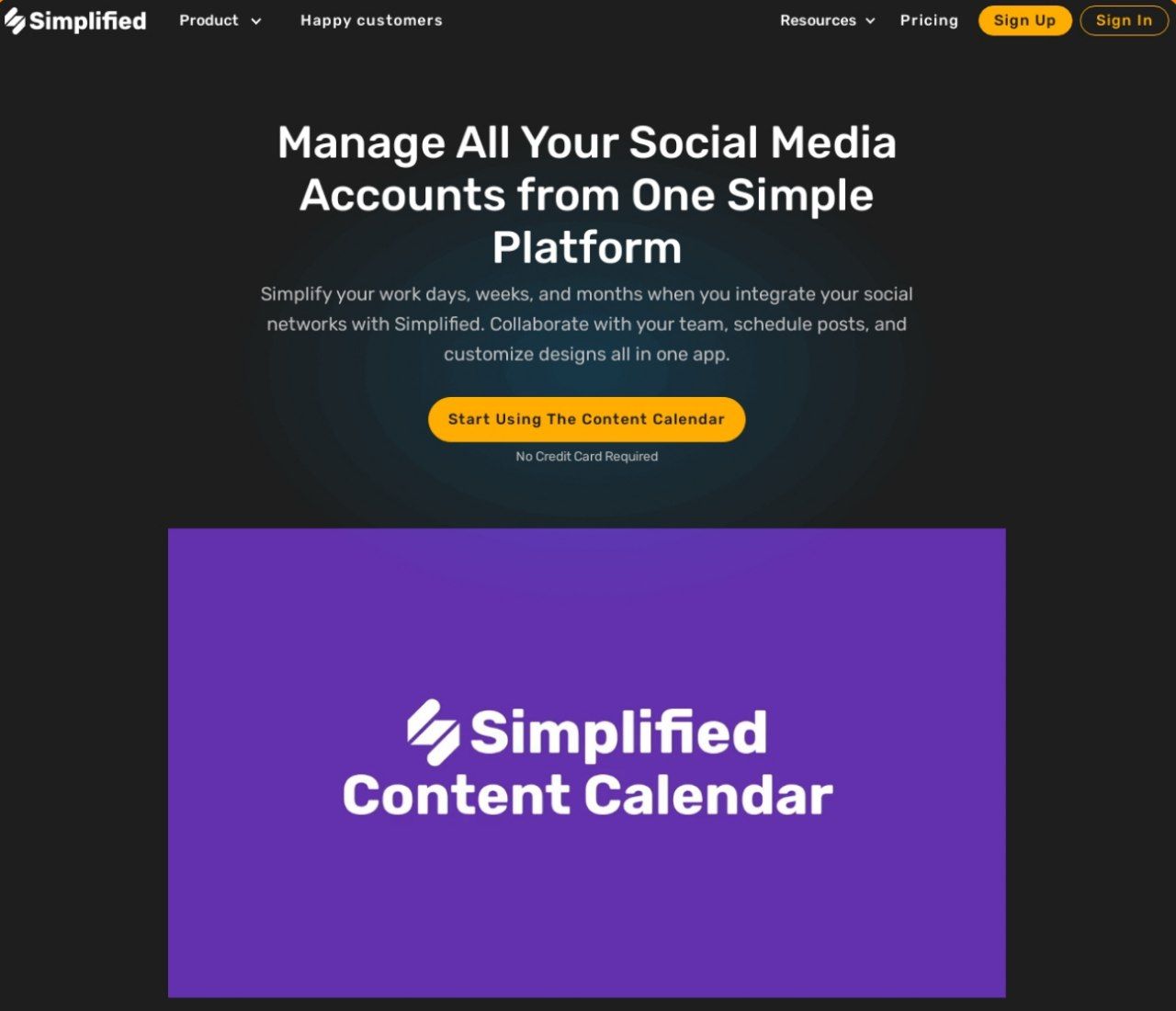 أداة Simplified Content Calendar