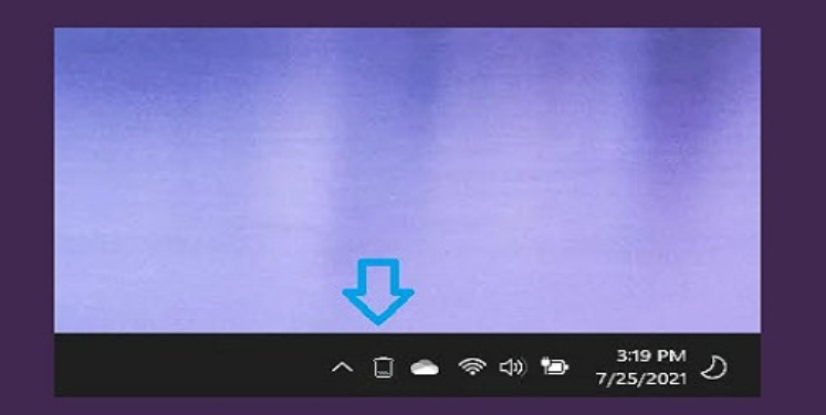 Add a trash can icon next to the clock and empty it or open it with two clicks on a Windows computer