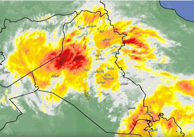 حالة الجو امطار شديدة ومنخفض جوي يجتاح العراق