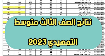 وزارة التربية نتائج الصف الثالث متوسط التمهيدي 2023 الدور الاول