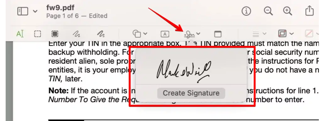 Add your signature to the PDF: